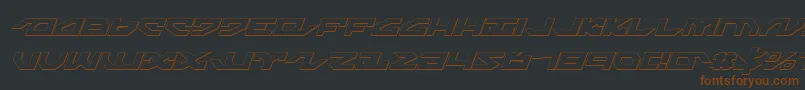 NightrunnerShadowItalic-fontti – ruskeat fontit mustalla taustalla