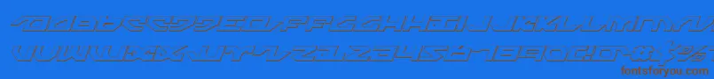 NightrunnerShadowItalic-fontti – ruskeat fontit sinisellä taustalla