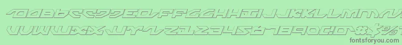 NightrunnerShadowItalic Font – Gray Fonts on Green Background