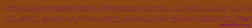 Шрифт NightrunnerShadowItalic – фиолетовые шрифты на коричневом фоне