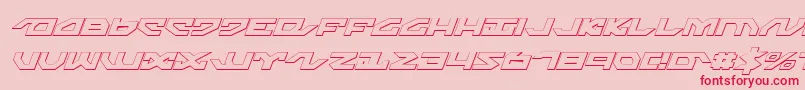 NightrunnerShadowItalic Font – Red Fonts on Pink Background