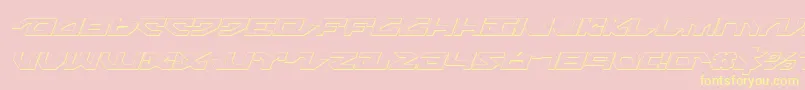 NightrunnerShadowItalic-Schriftart – Gelbe Schriften auf rosa Hintergrund