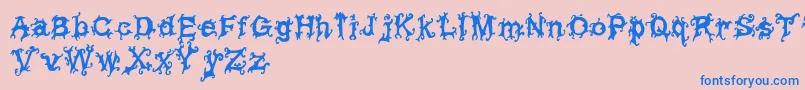 VineyTimesregular Font – Blue Fonts on Pink Background