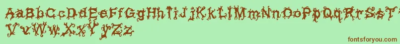 VineyTimesregular Font – Brown Fonts on Green Background