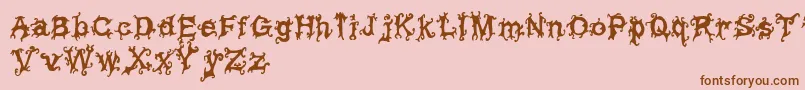 VineyTimesregular Font – Brown Fonts on Pink Background