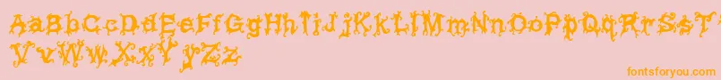 VineyTimesregular Font – Orange Fonts on Pink Background