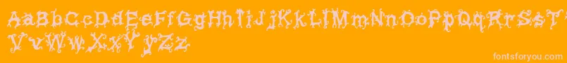 VineyTimesregular Font – Pink Fonts on Orange Background