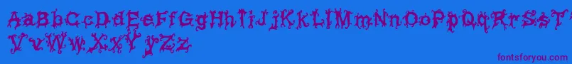 VineyTimesregular Font – Purple Fonts on Blue Background