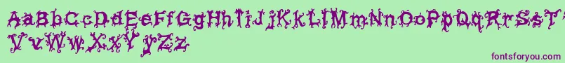 VineyTimesregular Font – Purple Fonts on Green Background