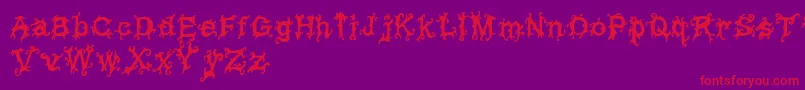 VineyTimesregular Font – Red Fonts on Purple Background