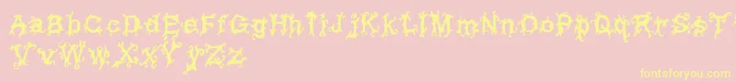 VineyTimesregular Font – Yellow Fonts on Pink Background