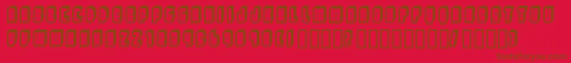 Fonte Letters ffy – fontes marrons em um fundo vermelho