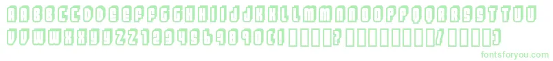 Letters ffy Font – Green Fonts on White Background