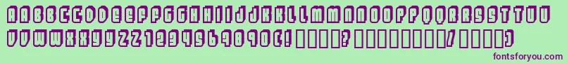 Letters ffy Font – Purple Fonts on Green Background