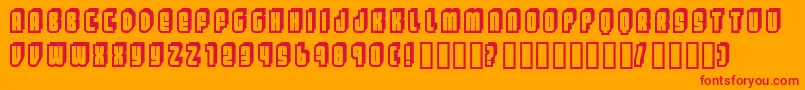Letters ffy Font – Red Fonts on Orange Background