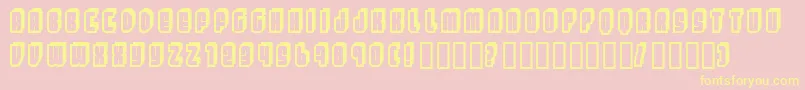 Letters ffy Font – Yellow Fonts on Pink Background
