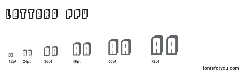 Размеры шрифта Letters ffy