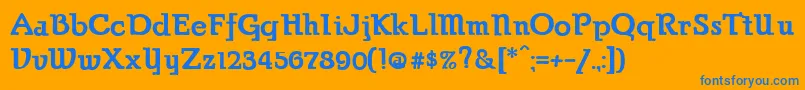 Police ParsonsHeavy – polices bleues sur fond orange