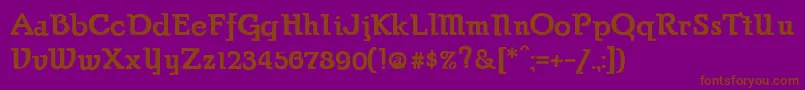ParsonsHeavy Font – Brown Fonts on Purple Background