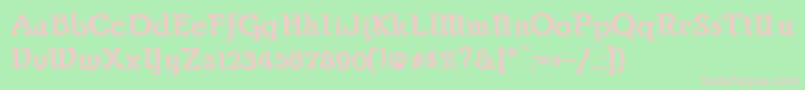 ParsonsHeavy Font – Pink Fonts on Green Background