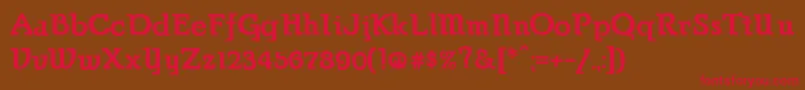 ParsonsHeavy Font – Red Fonts on Brown Background