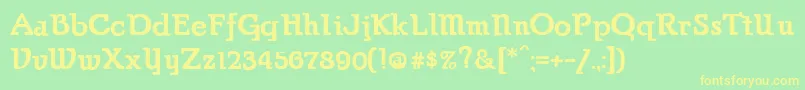 ParsonsHeavy Font – Yellow Fonts on Green Background