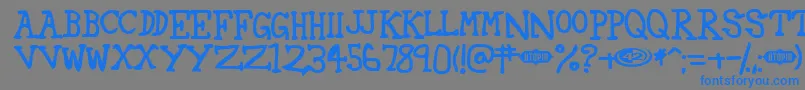 42 Font – Blue Fonts on Gray Background