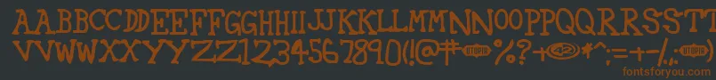 More about 42 Font 42 Font – Brown Fonts on Black Background