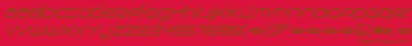 BirdmanOblique Font – Brown Fonts on Red Background