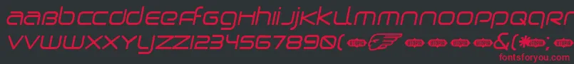BirdmanOblique Font – Red Fonts on Black Background