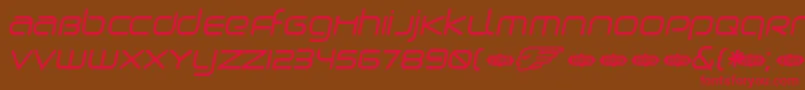 BirdmanOblique Font – Red Fonts on Brown Background