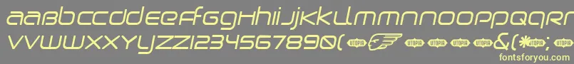 BirdmanOblique Font – Yellow Fonts on Gray Background