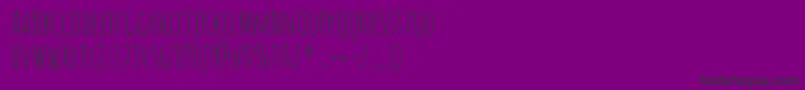 AmaticRegular Font – Black Fonts on Purple Background