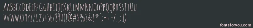 AmaticRegular Font – Pink Fonts on Black Background
