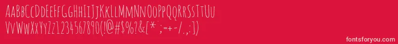AmaticRegular Font – Pink Fonts on Red Background