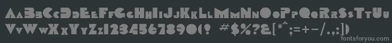 Шрифт Devendra – серые шрифты на чёрном фоне