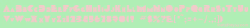 Devendra-Schriftart – Rosa Schriften auf grünem Hintergrund