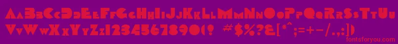 Шрифт Devendra – красные шрифты на фиолетовом фоне