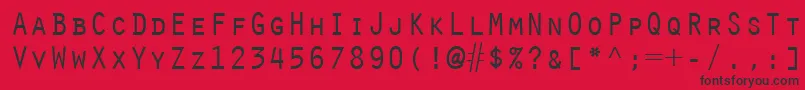 OratorLt Font – Black Fonts on Red Background
