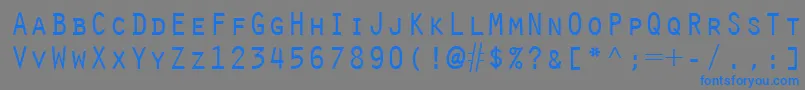 フォントOratorLt – 灰色の背景に青い文字