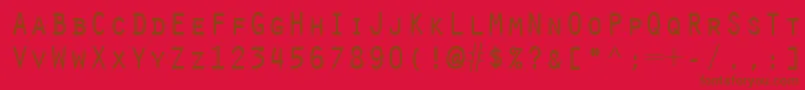 Police OratorLt – polices brunes sur fond rouge
