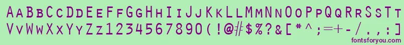 OratorLt Font – Purple Fonts on Green Background