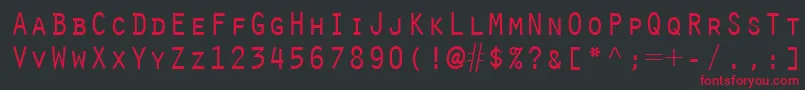 OratorLt Font – Red Fonts on Black Background