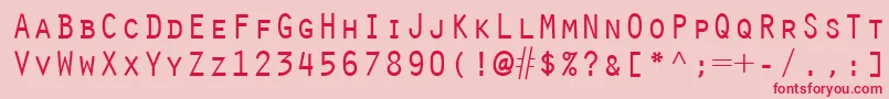 OratorLt Font – Red Fonts on Pink Background