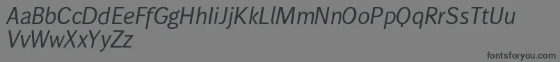 Wendelinnormalkursiv Font – Black Fonts on Gray Background