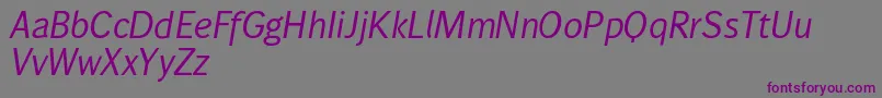 Шрифт Wendelinnormalkursiv – фиолетовые шрифты на сером фоне