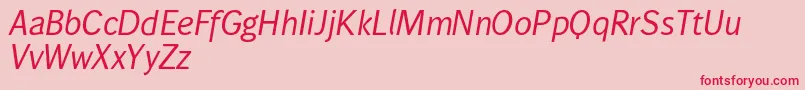 Wendelinnormalkursiv Font – Red Fonts on Pink Background