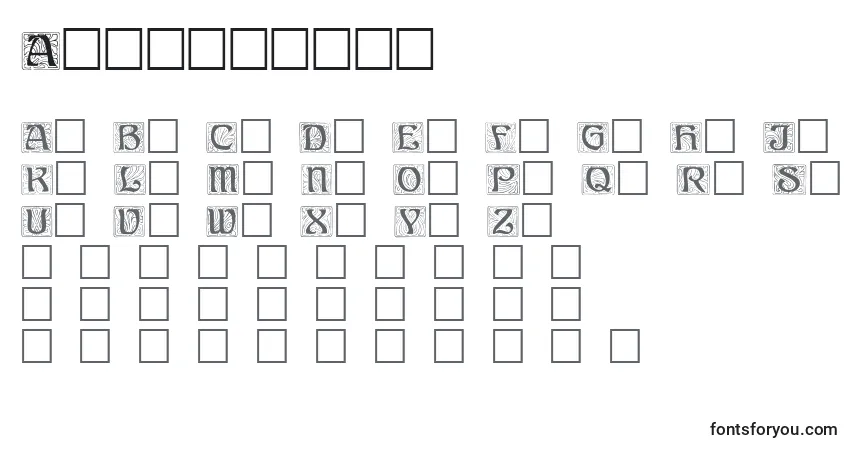 Annregular-fontti – aakkoset, numerot, erikoismerkit