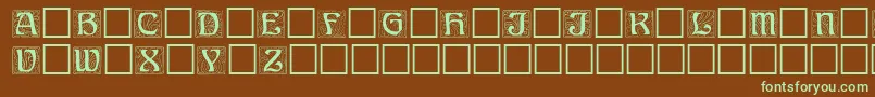 Annregular Font – Green Fonts on Brown Background