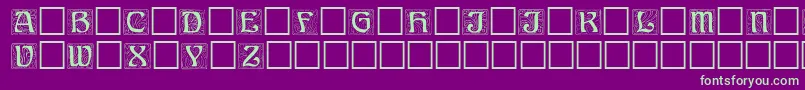 Annregular Font – Green Fonts on Purple Background